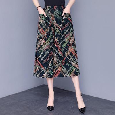 Hohe Taille Breite Bein Hosen Frauen Sommer Plus Größe Casual Lose Vintage Elastische Taille Oversize Hosen