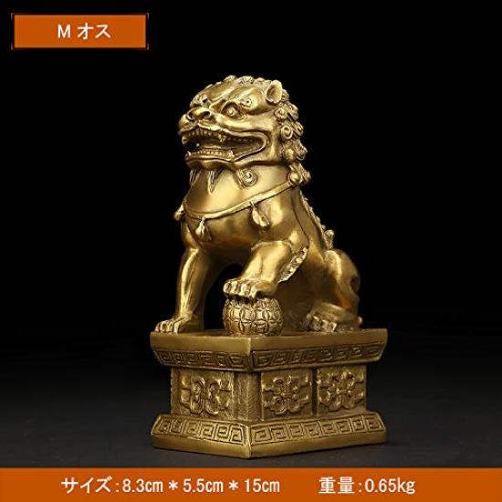 Lion and Guardian Dog Statues and Female Made of Feng Shui for Attracting Business Protection Against Evil Set of Luck Feng Shui Financial Gambling