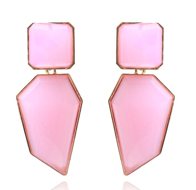 2022 New Products 16 Colors New Rhinestones Jewelry Statement Earrings Big Glass Drop Earrings for Women Fashion Accessories