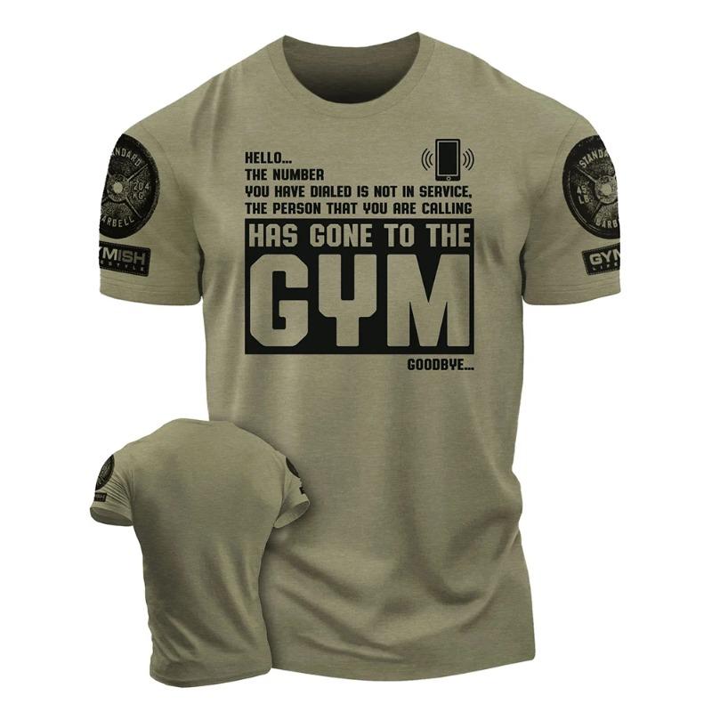 Round Neck 3D Minimally Printed Casual Fitness Sports Short Sleeved Men's T-shirts - Soft Medium Stretch Polyester Fabric Summer Relaxed Fit Clothing