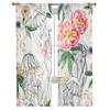 Ranunculus Anemone Jellyfishes Flowers Chiffon Sheer Curtains for Living Room Bedroom Decoration Window Voiles Tulle Curtain