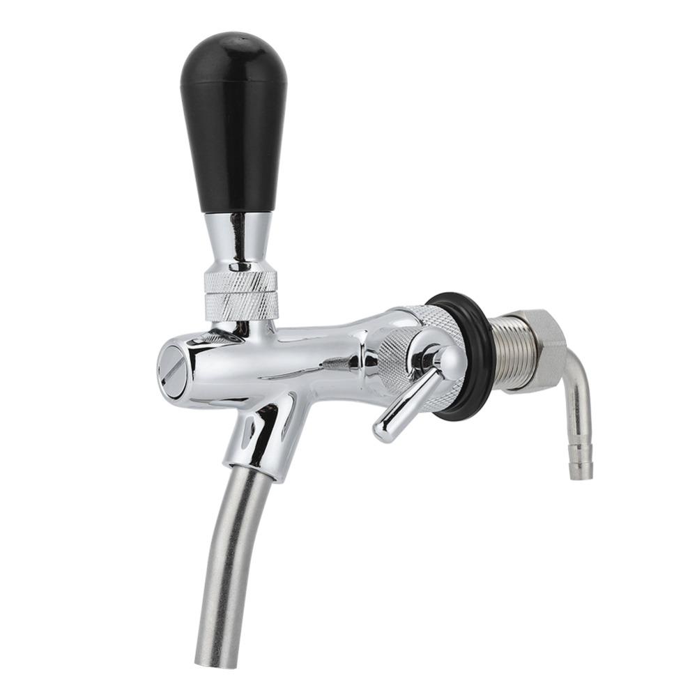 10 piece Stainless Steel Adjustable Beer Tap G5/8 Thread Keg Beer Faucet For Kegerator