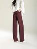 Elegant Women's Korean Style Elastic Waist Pants - Spring 2025 Collection, Narrow and Wide-Leg Casual Long Pants