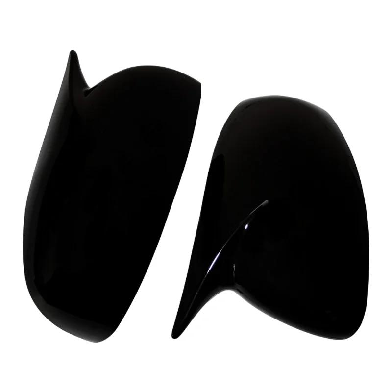 Glossy Black 1 Pair Car Side Wing Mirror Cover Caps For Skoda Fabia 2008-2014 Rearview Mirror Cover Shell Case Trim Add On