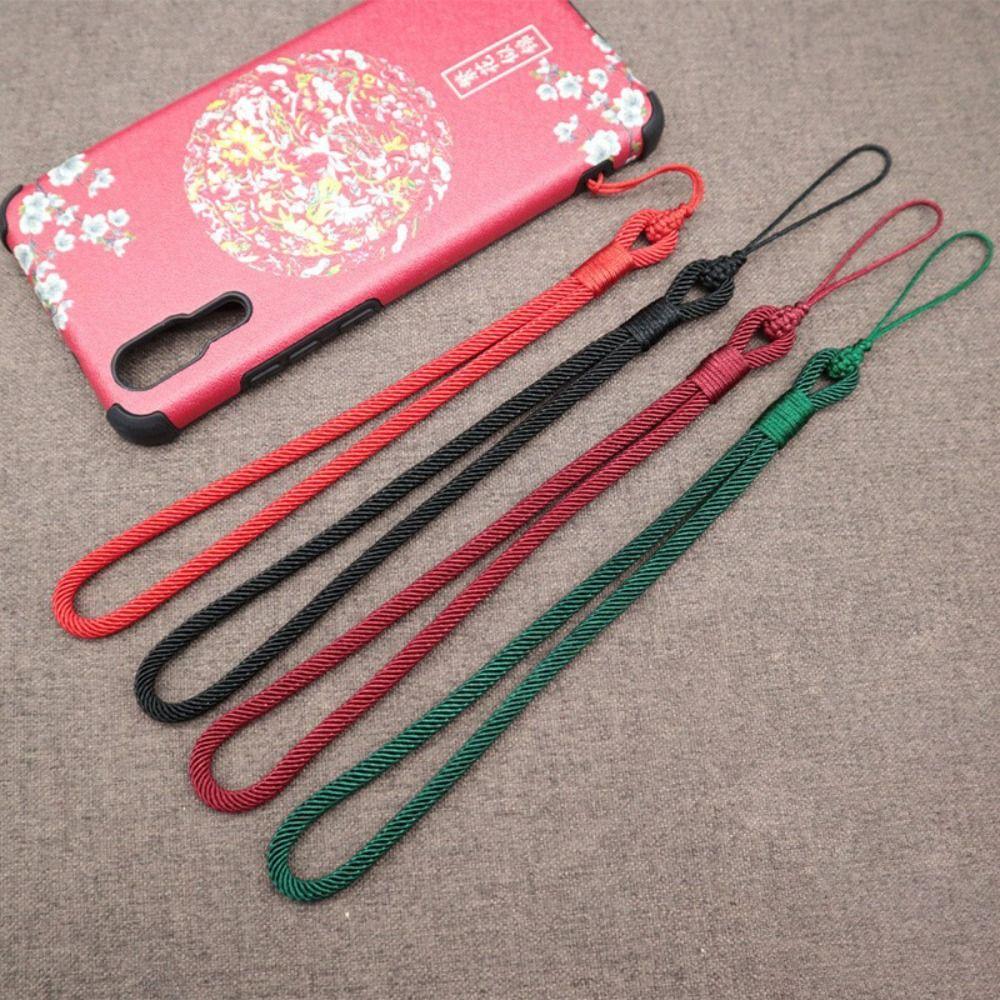 Simple Short Wrist Rope Handmade Phone Case Keychain Braided Rope Phone Lanyard  Phone Accessories