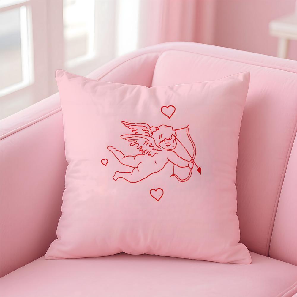 Retro Fashion romantic Cupid Love Cushion Cover Pillow Case Soft Skin Friendly Fabric  Concealed Zipper
