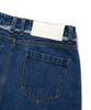 Pallet Wrap Denim Short Skirt Blue