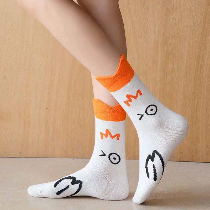 1 Pairs Duck Stockings Meias Calcetas Animal Print Funny Cartoon Socks Japonais Style Women Socks