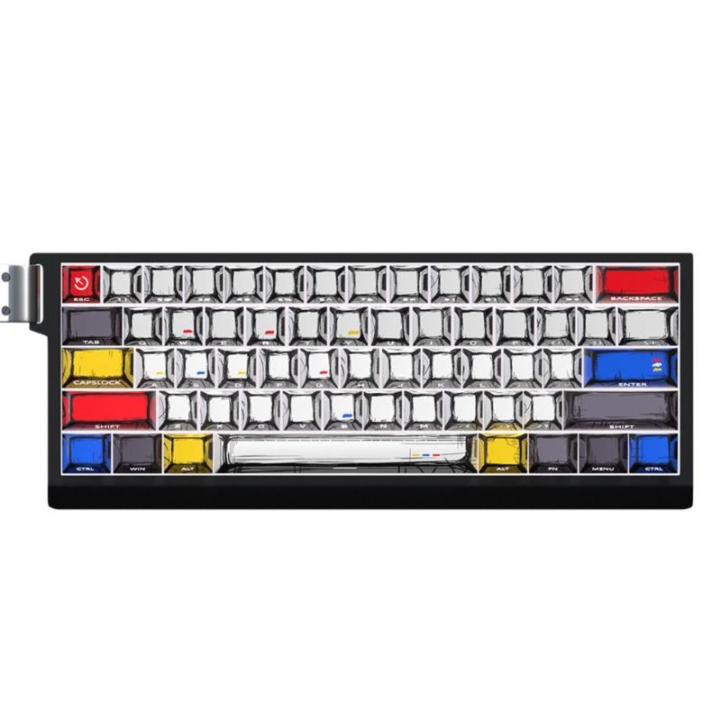 64/74Key Side Print Translucents Keycaps Comics Style Original Profile Sublimations Backlit Keycap for Mechanical Keyboards