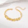 Personalized Willow Leaf Diamond Bracelet Necklace Set Glitter Full Diamond Banquet Party Jewelry
