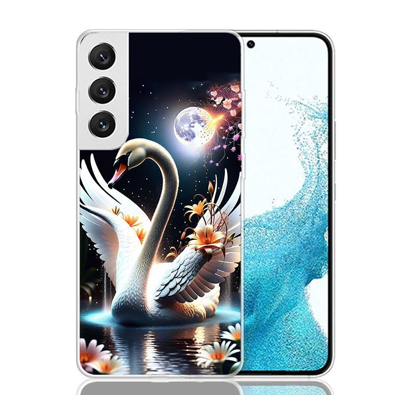 White Swan Grace Art Phone Case For Samsung Galaxy S26 S25 Edge S24 S23 FE S22 Ultra S21 Plus S20 + Fundas Cover Coque Galaxy S2