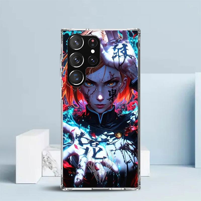 Kaisen J-Jujutsu Kugisaki Nobara Phone Case For Samsung Galaxy S24 S25 Edge S26 Ultra S22 S23 Plus S21 + S20 FE Soft TPU Back Co