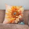 Sunflower Pillow Case Pillowcase Home Sofa Cushions Car Cushions Pillowcover Office Pillowshell Pillow
