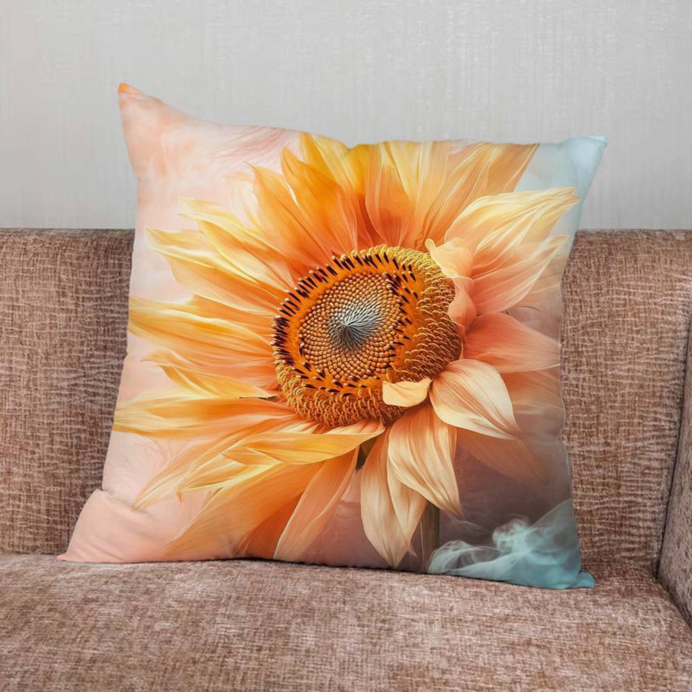 Sunflower Pillow Case Pillowcase Home Sofa Cushions Car Cushions Pillowcover Office Pillowshell Pillow