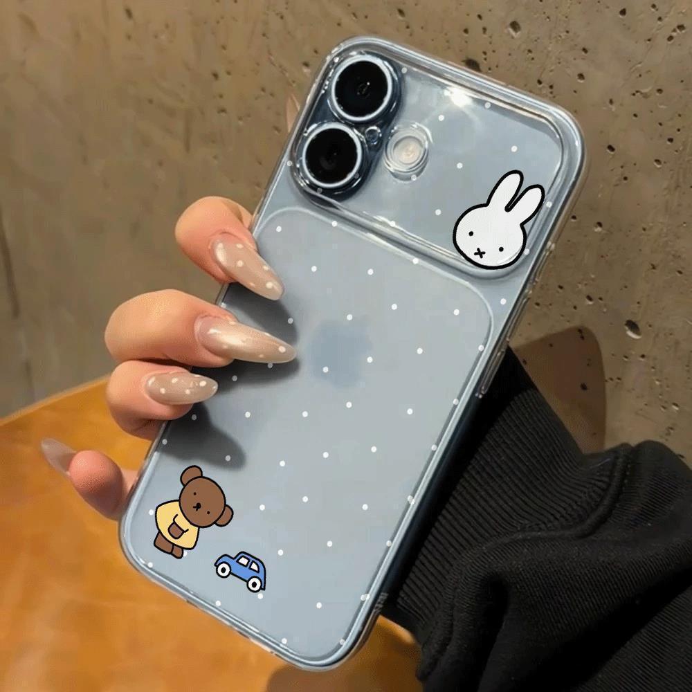 Little Bear Polka Dot Case for iPhone 13/14/15/16 Pro Max - Expands to Full-Size Window View in 17 Seconds