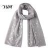 Feiertags-Accessoire Glitzernd Funkelnd Folien-Schneeflocken-Print Schal für Damen, Weihnachten Warm Hals-Thema Schal Wickel, Herbst Winter Leicht