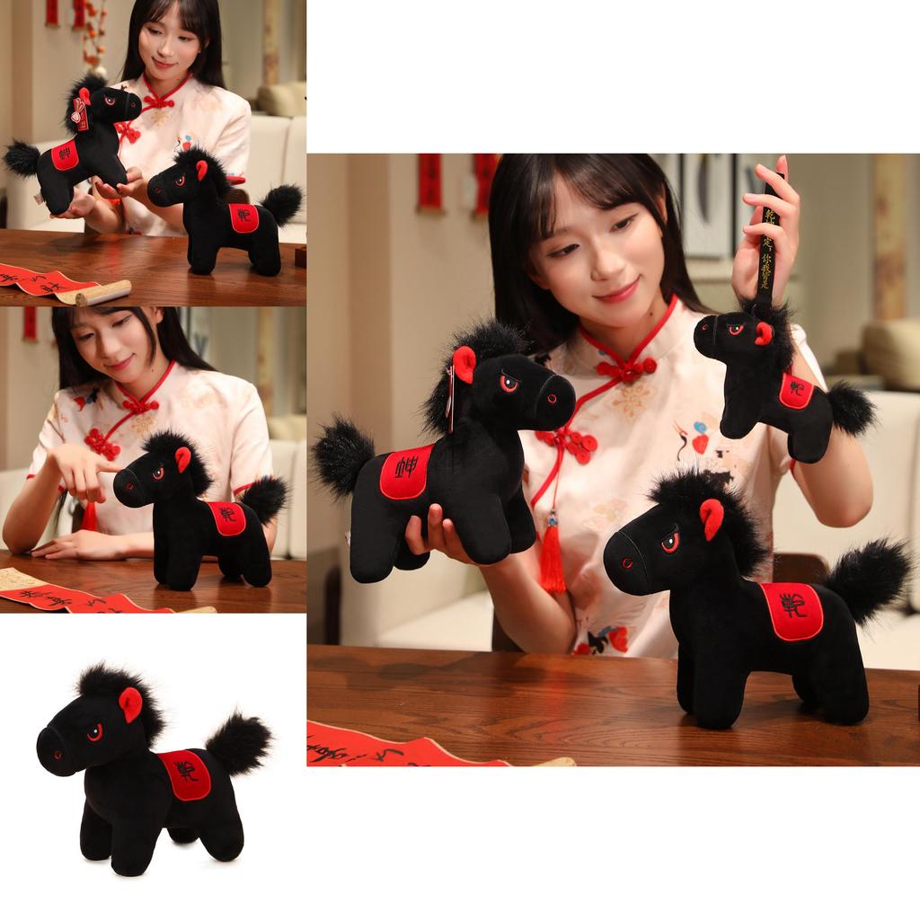 Horse Year Mascot Plush Toy With Short Plush Material For New Year Decorations And Gifts
