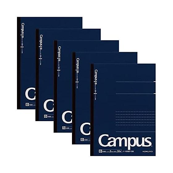 KOKUYO Блокнот Campus Note Взрослый Campus В точку B В линейку A5 50 листов 5 шт. No-105BT-DBX5SET Темно-синий