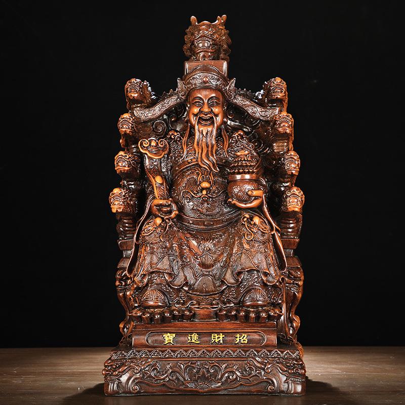God of Fortune Ornaments Home Living Room Buddha Statue Inviting Wealth Into The Treasure Opening Decor