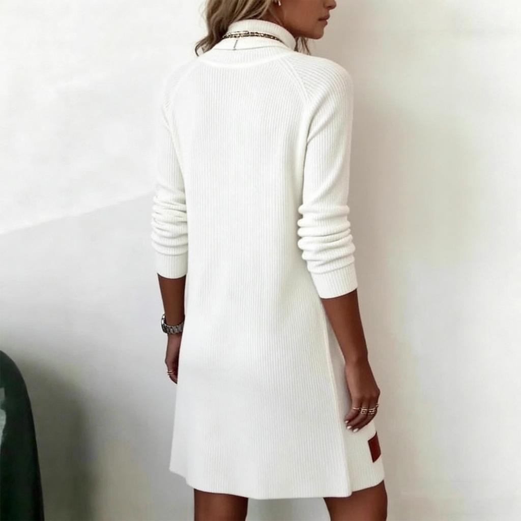Ladies' Fashionable Casual Long Sleeved Pile Collar Comfortable Temperament Dress