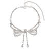 Exaggerated Rhinestone Chain With Diamond Fringed Anklet Female, Bohemian Personality Beach Body Chain Jewelry