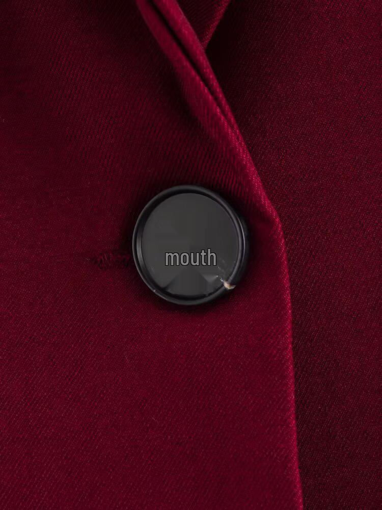 2025 Spring Women's European & American V-Neck Two-Button Slim Suit Jacket