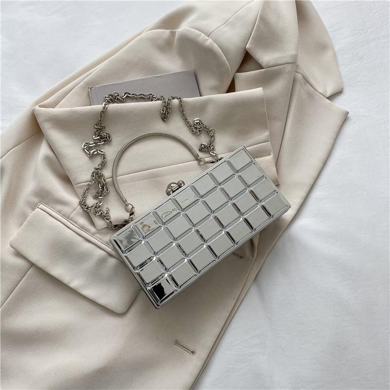 

Luxury Gold Evening Women Clutch Bag Acrylic Box Wrist Bag Dinner Party Wedding Rectangle Clutch Chain Purse Designer handbag