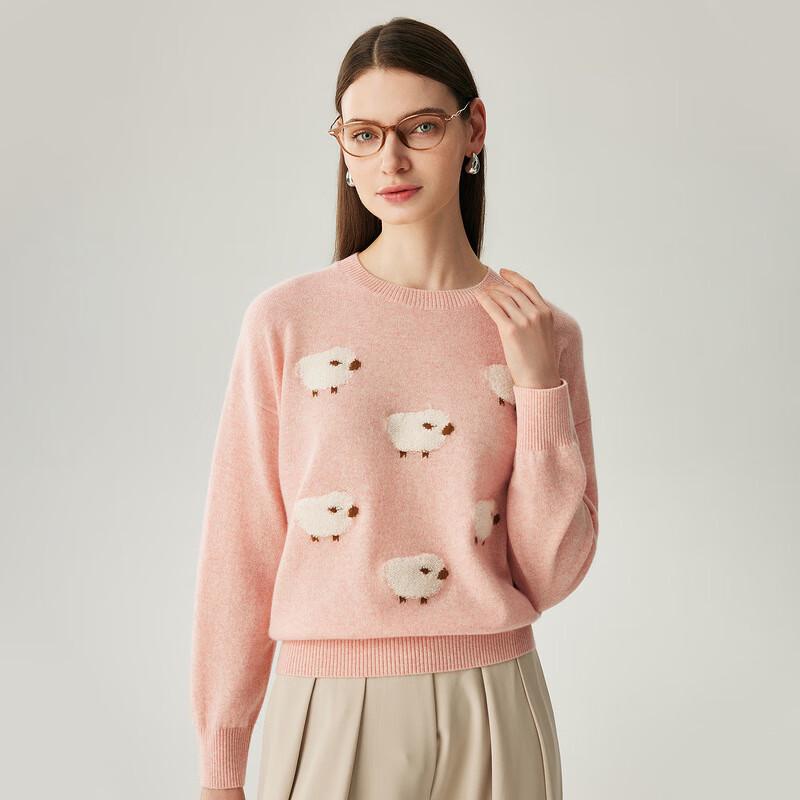 Zhaojun Women's 100% Cashmere Crew Neck Sweater