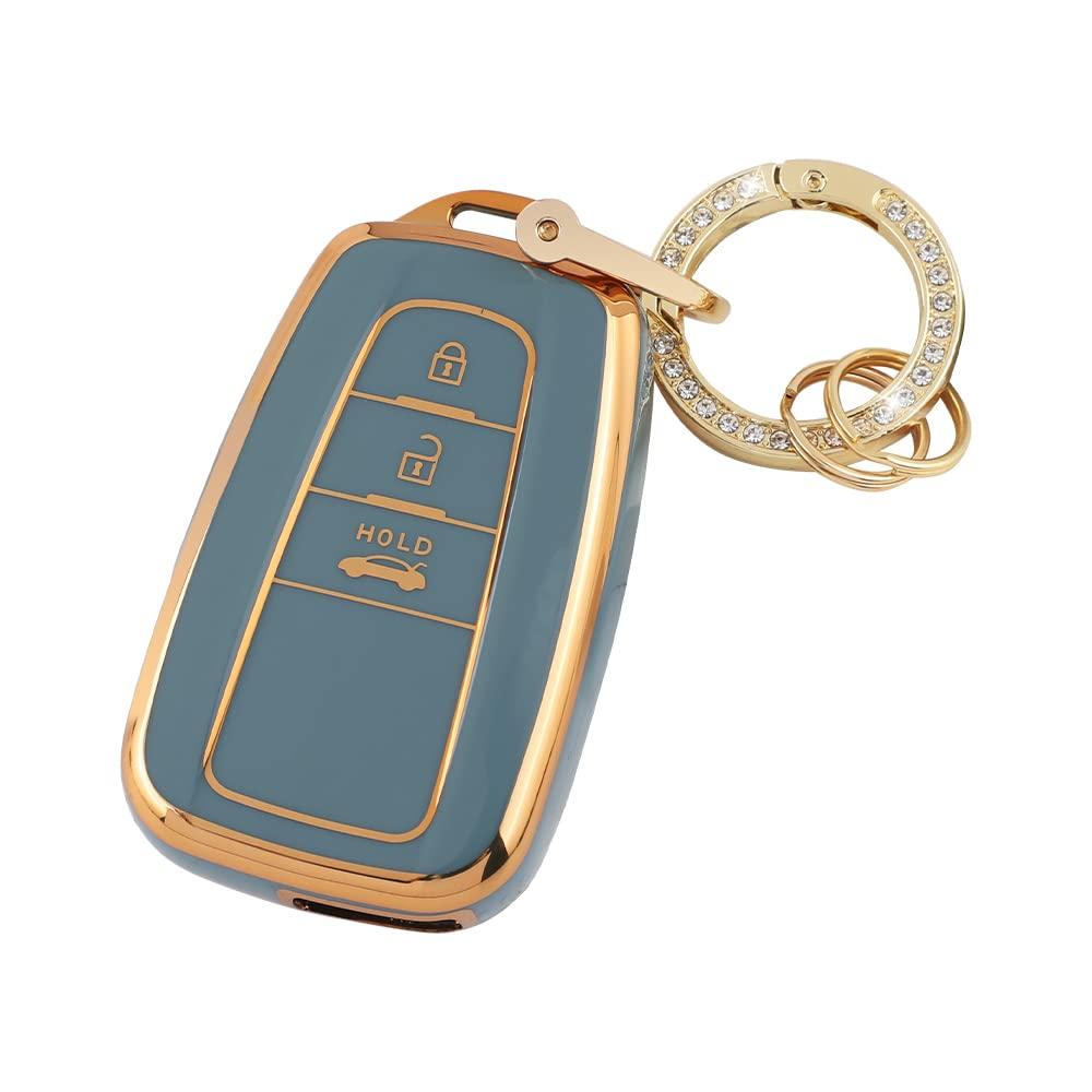 Futwod Key Cover, 3 Buttons, C-HR, New Model Prius, 50 Series, Camry, 70 Series,