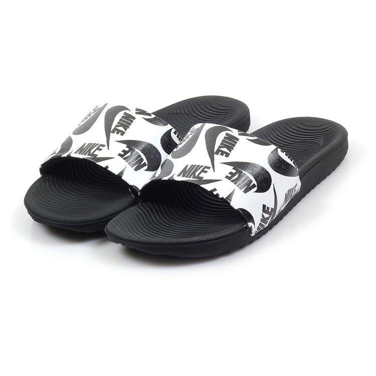 Nike Kawa Stitching Slippers Black White Kids' CT6619-100