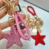 Car Keychain Full of Diamond Fawziya Star Keychain Valentine's Day Keychain Bag Pendant Bling Rhinestone Heart Charm for Women