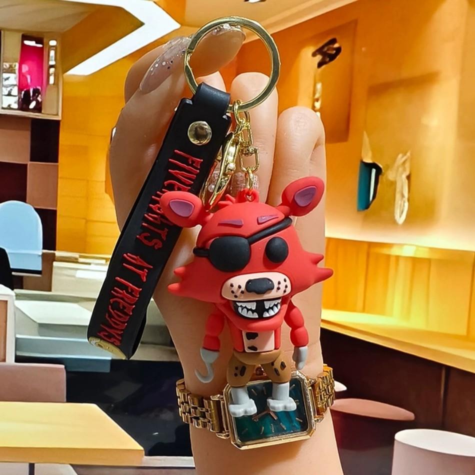 5PCS Cartoon Game Action Figure FNAF Freddy's Fazbear Bear Doll Model Toy Five Nights Freddy Keychain For Gift