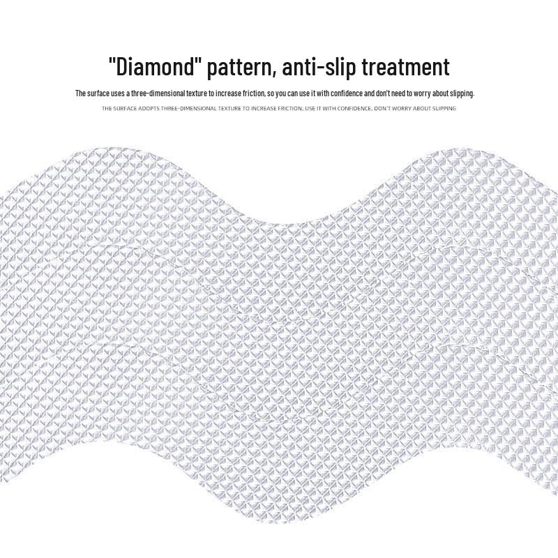 Transparente S-förmige, rutschfeste, wasserdichte und ölbeständige Treppenaufkleber mit Ziegelstein-Steinmuster für Badezimmer.