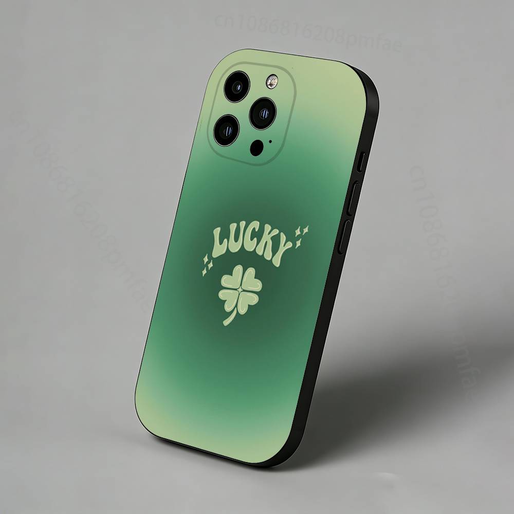 Lucky Clover iPhone Case For 17,16,15,14,13,12,11 Pro,Max,Plus,X,XS,XR,SE,Mini Back Protector Cover