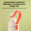 Large-capacity 304 stainless steel insulated cup, outdoor hiking portable cup with straw, sports water bottle