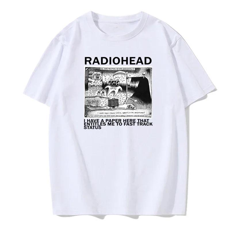 T-shirt Radiohead Uomo Maglietta Classica Tour Nordamericano Rock Boy Uomo Hip-Hop Street Cotone Taglia Europea Maglietta Top