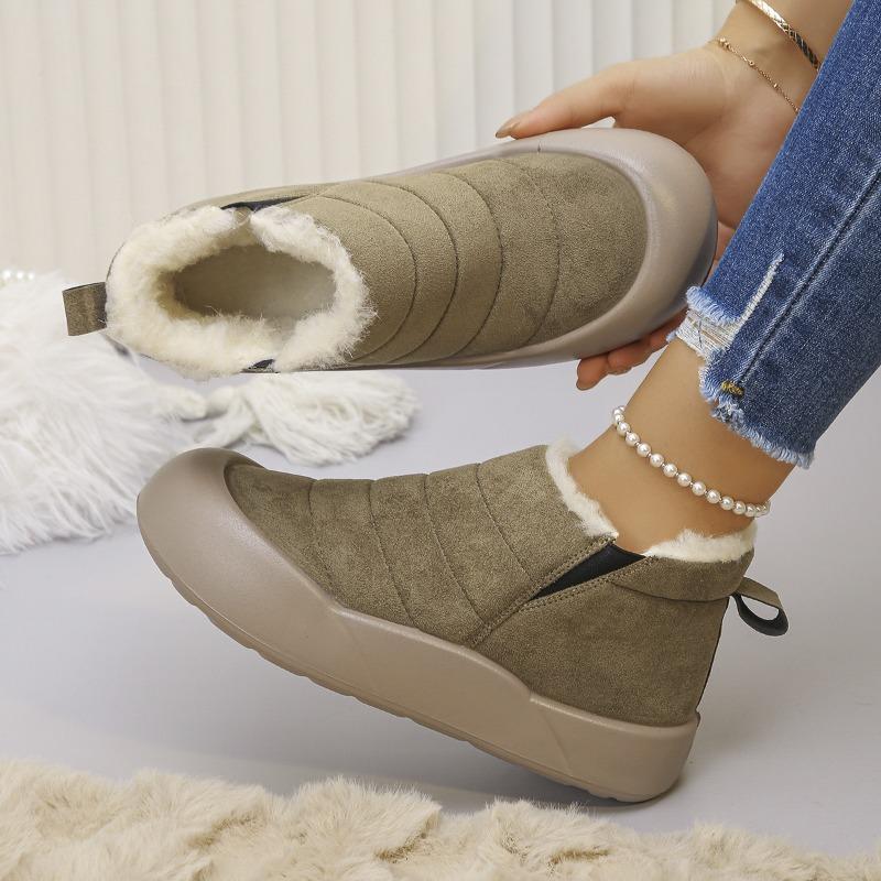 Женские туфли на толстой подошве в корейском стиле на флисовой подкладке плюшевые теплые зимние ботинки ленивые лоферы на хлопковой подкладке для зимы 43 зелёный 2340₽