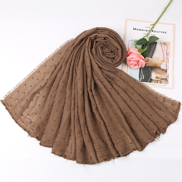 Solid Cotton Scarf Muslim Women Hijab Cotton Black Shawl Long Soft Breathable Scarves Head Wraps Foulard Bandana Turban Ramadan