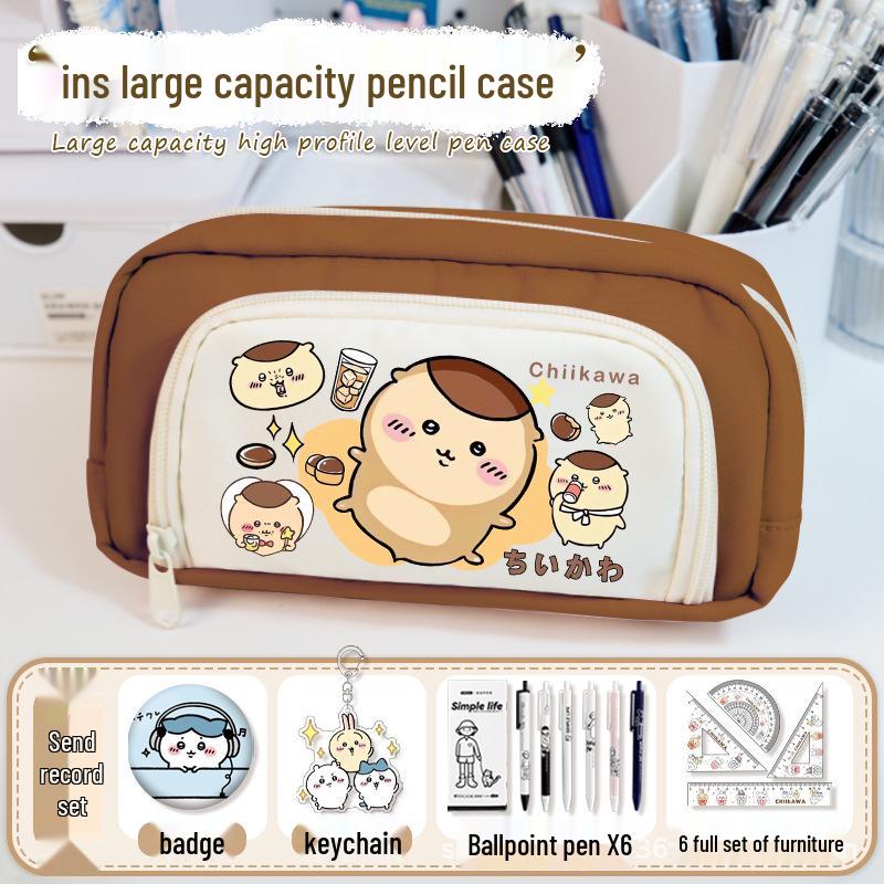 Chiikawa 2025 Torba Ita - Duża Pojemność Podwójna Warstwa Etui na Ołówki Anime dla Dziewcząt.