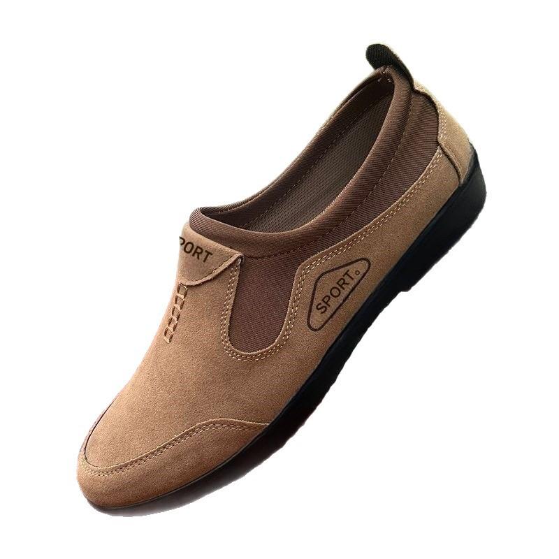 Large size men's shoes 2025 autumn new casual shoes low top fashion comfortable leather flannel driving shoes business hiking shoes