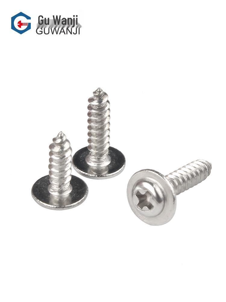 304 Stainless Steel Phillips Pan Head Self-Tapping Screws with Washer, M1.4-M3