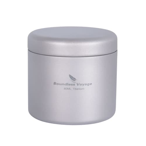 Boundless Voyage Pure Titanium Tea Canister, Coffee & Tea Storage Container, Lightweight, Light-Proof Storage Canister for Outdoor Travel, Camping, an