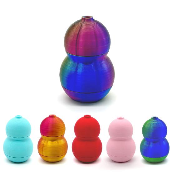 3D Printed Spinning Gourd Toy Stress Anxiety Relief Spinner Gourd Kids Adults Portable Lightweight Mini Rotatable Gourd Desk Toy