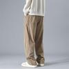 Men's Heavy Draped Corduroy Sweatpants - Trendy Straight Fit for Spring & Autumn