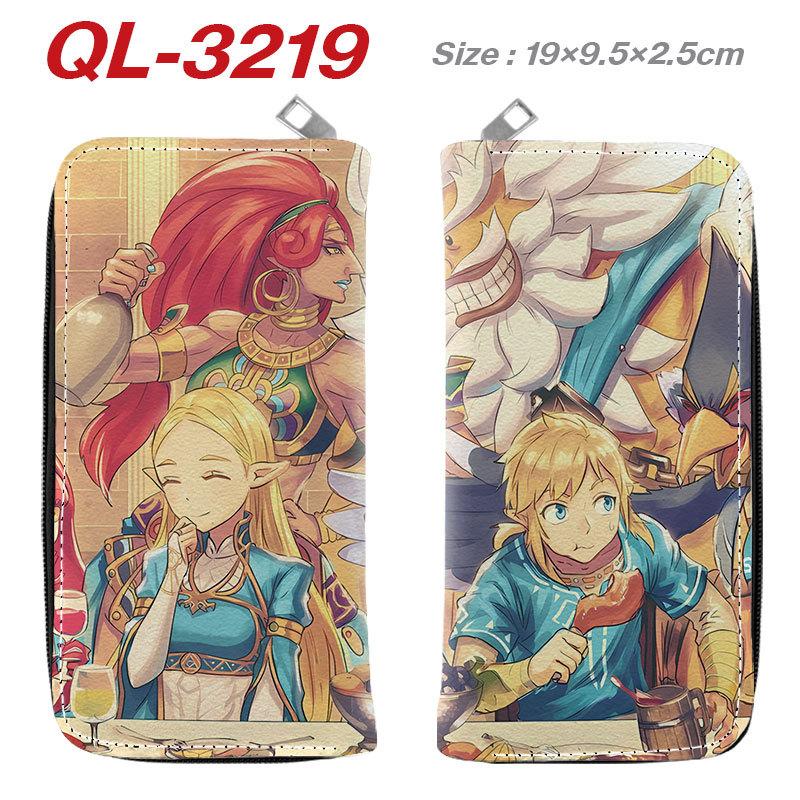 Zelda Legend Wallet Full Color Zip Long Purse Anime Handbag Coin Bag Organizer 1pcs
