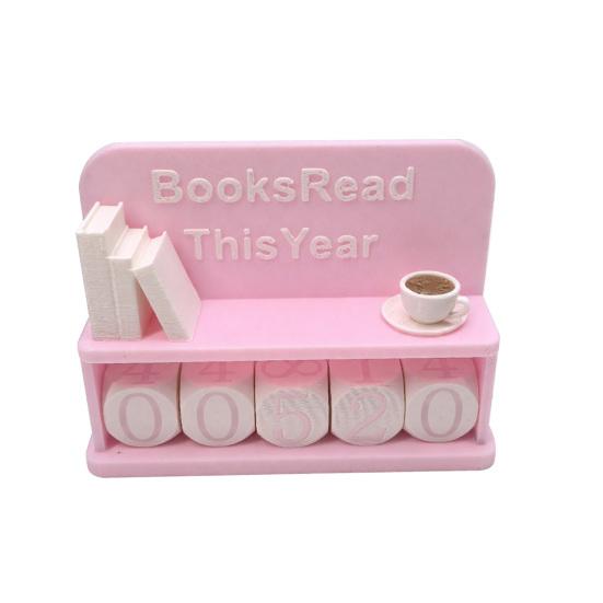 Yousheng Book Read This Year Counter 3D Reading Challenge Tracker Sign Bookish Gifts for Book Lovers Librarian Reader Table Shelf Bookshelf Decor