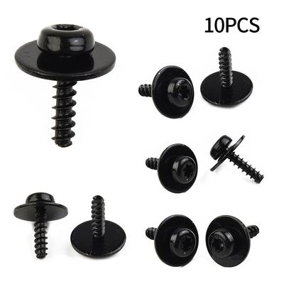 10pcs Screw Bolt 20mm Black Easy Installation For Ford Focus Escape