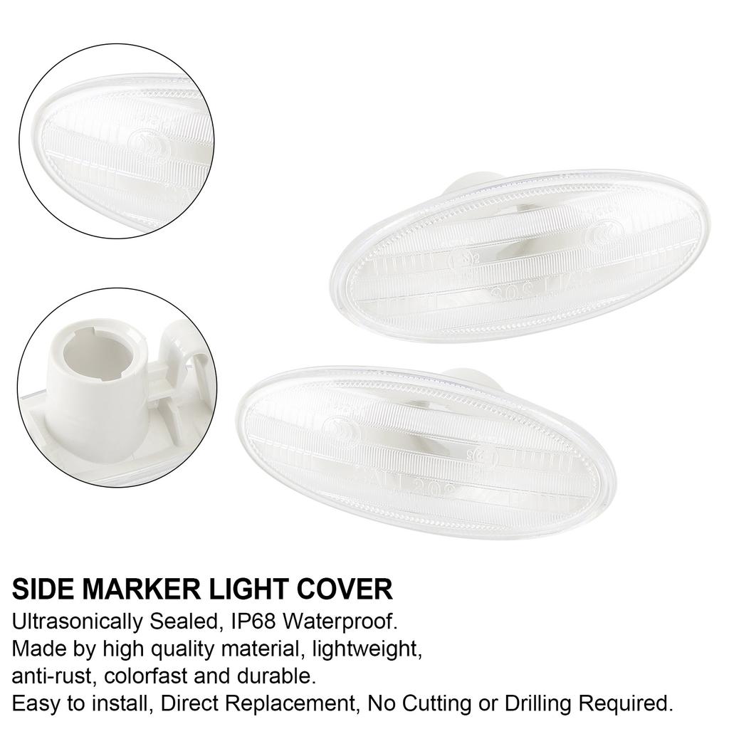 2X Klar Seite Marker Lampe Blinker Licht Gehäuse für Nissan 26160-89900