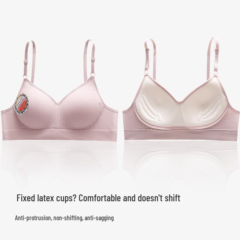 Seamless Push-Up Sports Bra for Teen Girls - Anti-Sagging, Thin Latex, Comfortable Fit