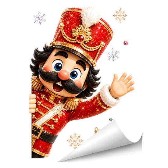 Festive Glass Ornament Christmas Static Window Clings, Removable Decals, Snowman Santa Reindeer Nutcracker Transparent Decorative Stickers with